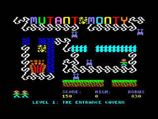 Mutant Monty screenshot 2 for Amstrad CPC